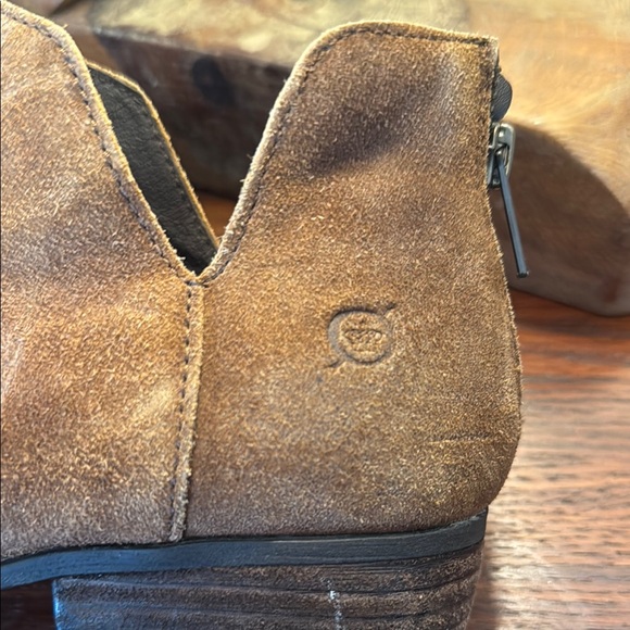 Born Women's Brown Suede Ankle Booties - Picture 2 of 4